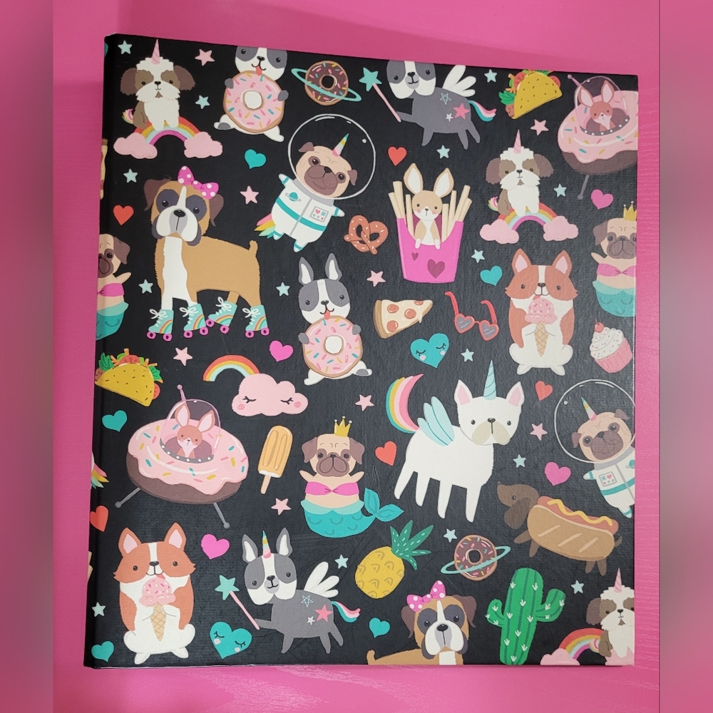Greenroom Party Dog 3 Ring Binder 1"